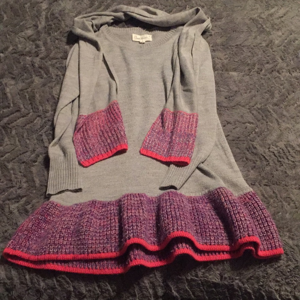 Sweater Dress with Matching Scarf
